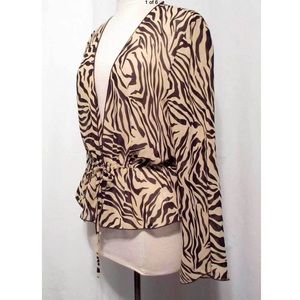 Animal print shrug / over blouse